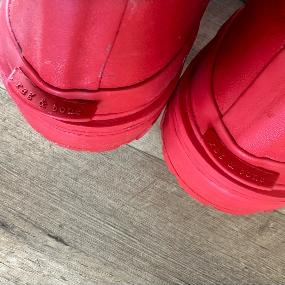 Rag & Bone Shiloh Rainboots in Fire Red - Picture 9 of 14